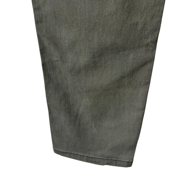 Land's End Sz 6 Carpenter Utility Cargo Tapered Jeans Chino Pants Pockets Green - Picture 10 of 15